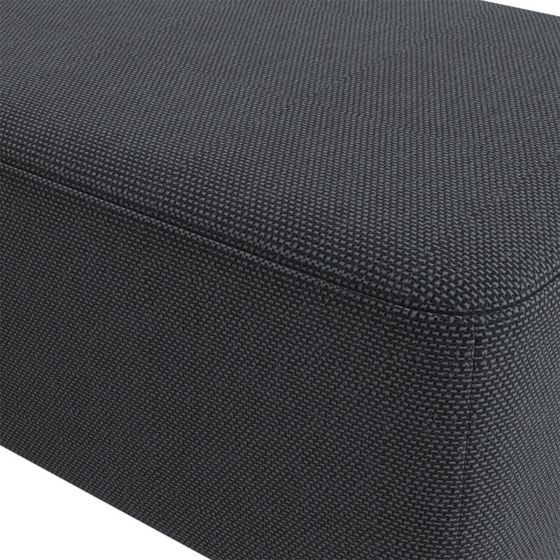 Arturo 57cm Wide Rectangle Solid Colour Footstool Ottoman, Dark Grey