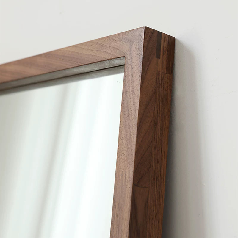 Miroirs pleine longueur rectangulaires en bois massif et manufacturé, 70,87 po x 31,5 po