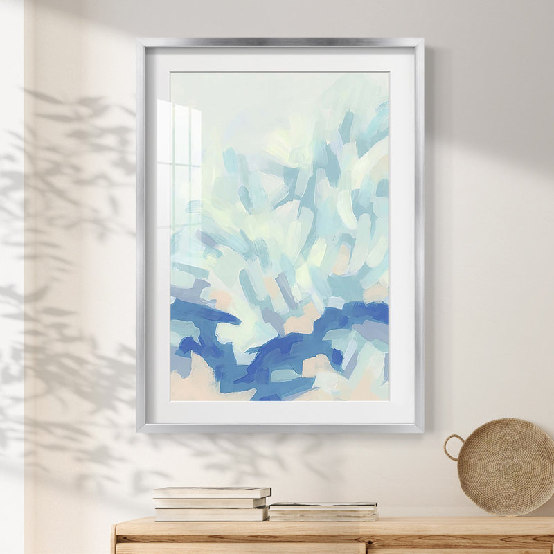 «Mosaic Sky I», reproduction encadrée, H 28,5 po x l 20,5 po, Argent argent