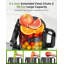 Centrifugeuse 300 W, 5,4 po de largeur, presse-agrumes, bouton rétro, mastication lente, haut rendement facile à nettoyer, corps carré en acier inoxydable pour les légumes à fruits entiers