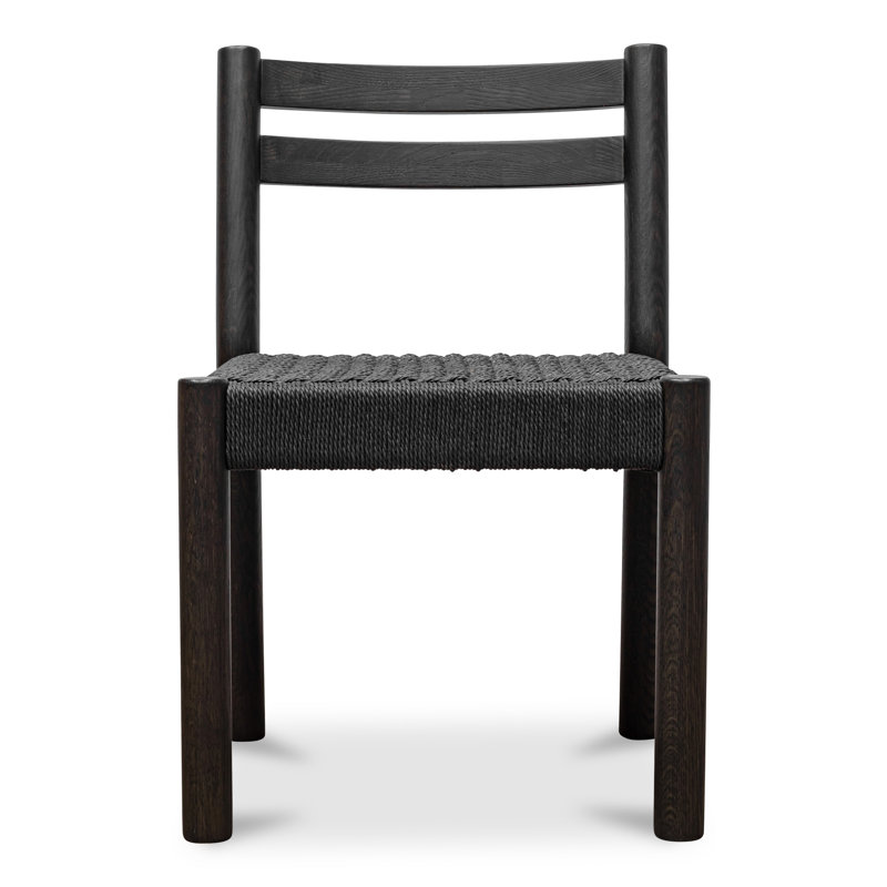 Finn Solid Wood Dining Chair, Black