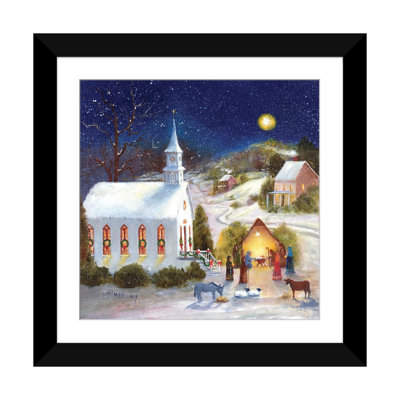 Sainte nuit - reproduction d'art mural - papier d'art encadré