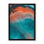 Impression sur toile orange et turquoise II - art moderne et contemporain sur toile-583781131-583781130