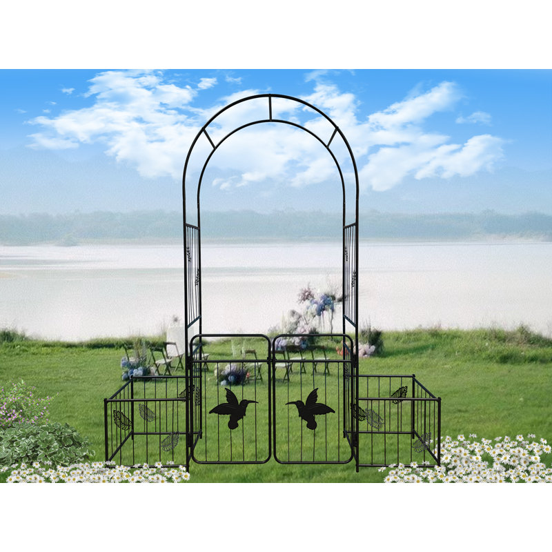 Arche de jardin en métal avec portes Arbor Trellis