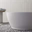 Freestanding solid surface bathroom soaking tub