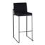 Tabouret de bar contemporain à dossier haut en acier noir et noir par - ensemble de 2-1564639005