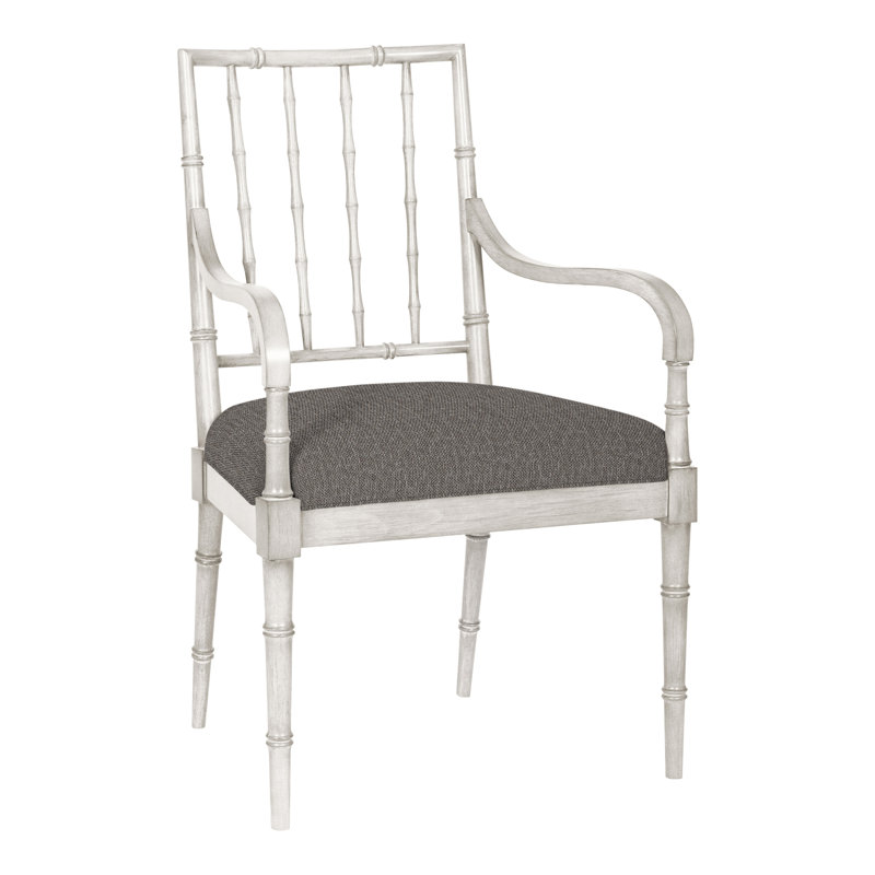 Libby Upholstered Arm Chair, Tuck Metal, Casa Blanca