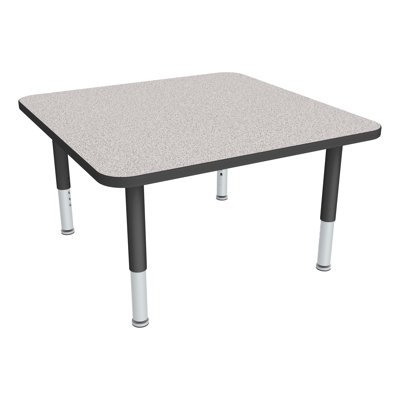 Adjustable Height Square Preschool Classroom Activity Table with Casters