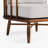 Corrine Walnut Armchair Performance Velvet Upholstery in Dove and Balsam Green with Solid Wood Frame Barrel Back Design-1095233400