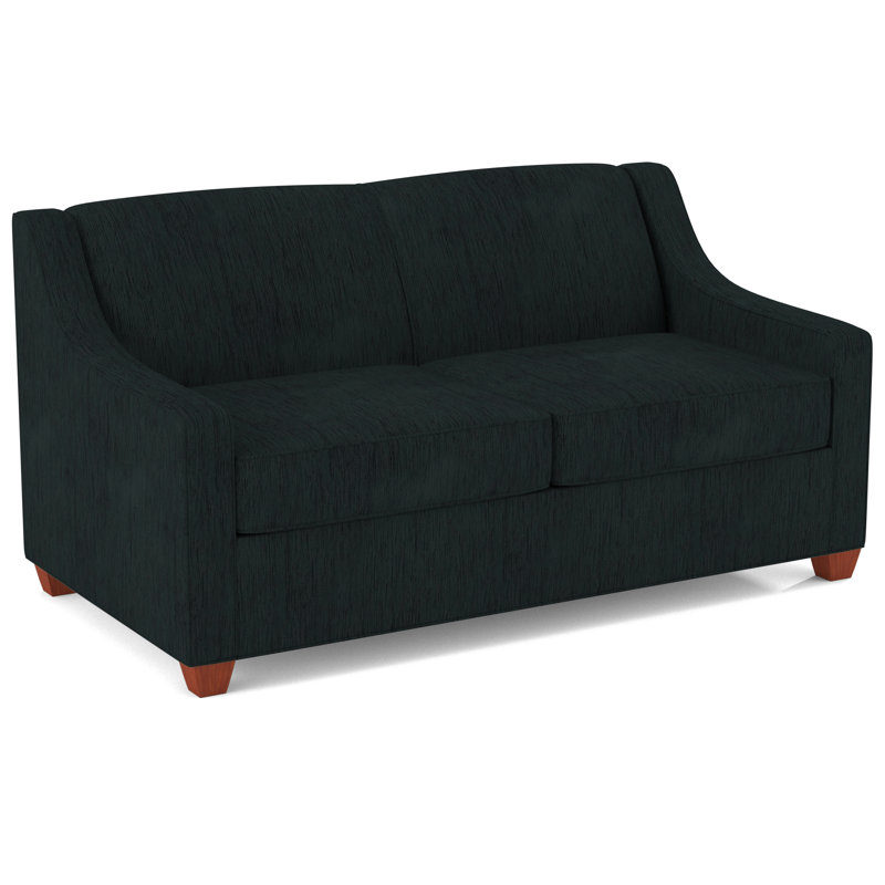 Phillips 68" Recessed Arm Sofa Bed with Reversible Cushions, BM Cherry, Cardigan Coal, Hybrid