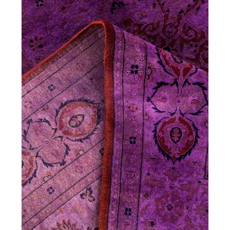 Overdyed One-of-a-Kind 6' 2" X 9' 3" Hand Knotted Area Rug