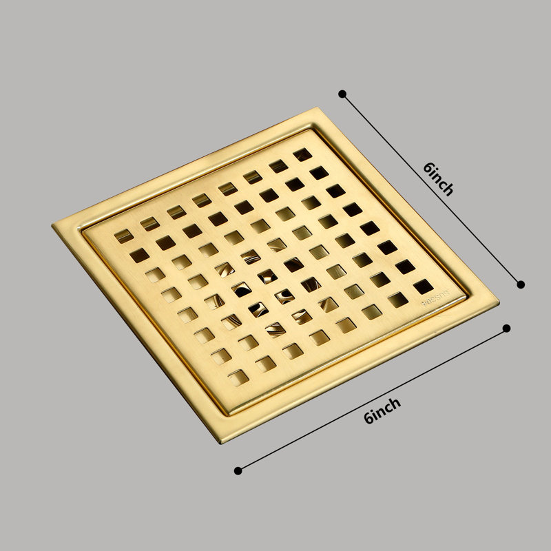 6'' W Grid, Gold