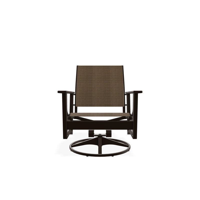 Wexler Outdoor Swivel Lounge Chair, Bark, Kona