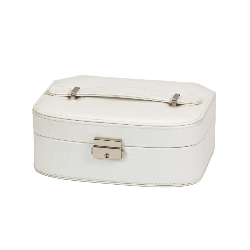 Ivory Metallic Jewel Case Jewellery Box +