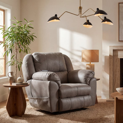 Booher Power Lay Flat Recliner with Adjustable Headrest & Lumbar and Therapeutic Heat & Massage
