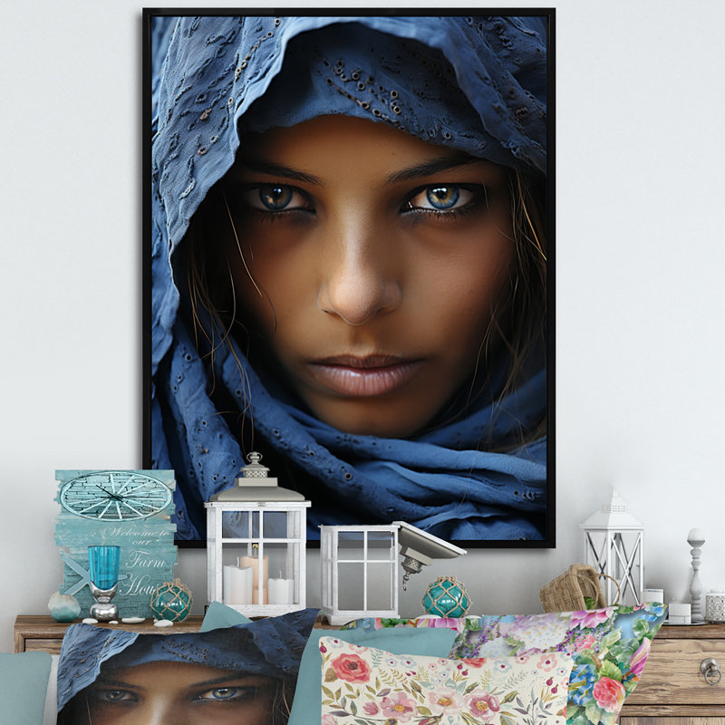 Thynne African Tribes Sahara touareg II sur toile, H 40 po x l 30 po x P 1,5 po, Cadre flottant noir