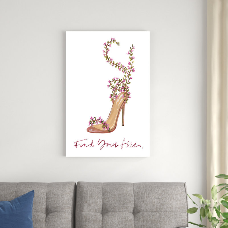 " Sassy Statement I " by Melissa Wang Painting Print, 36" H x 24" W x 1.25" D