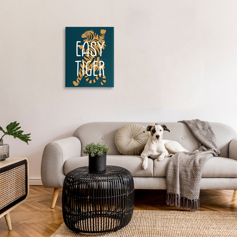"Easy Tiger Expression" par Lil 'Rue sur toile, H 30 po x l 24 po