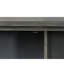 Console au fini gris patiné avec 1 compartiment de rangement ouvert
