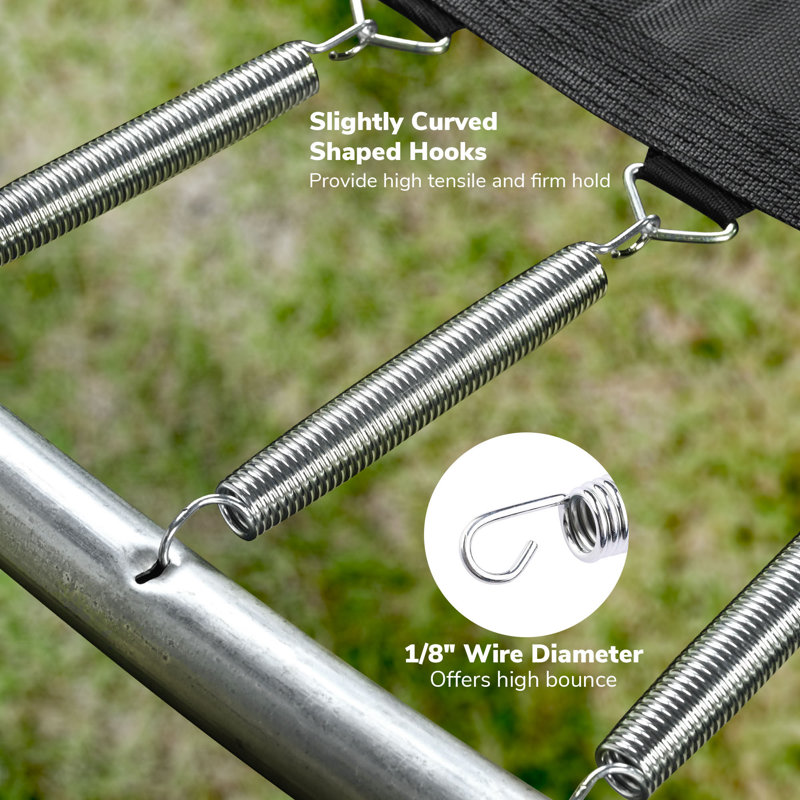 Yescom 8.25 Inch Trampoline Springs Heavy Duty Galvanized Steel Replacement Springs Trampoline Accessories Trampoline Parts (Pack of 60)
