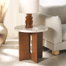 Table d'appoint Malachi Travertine