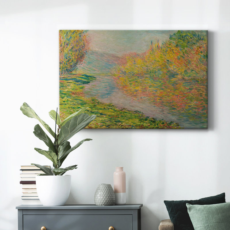 Paysage rétro -XCVII, H 41 po x l 61 po x P 1,5 po, Toile tendue