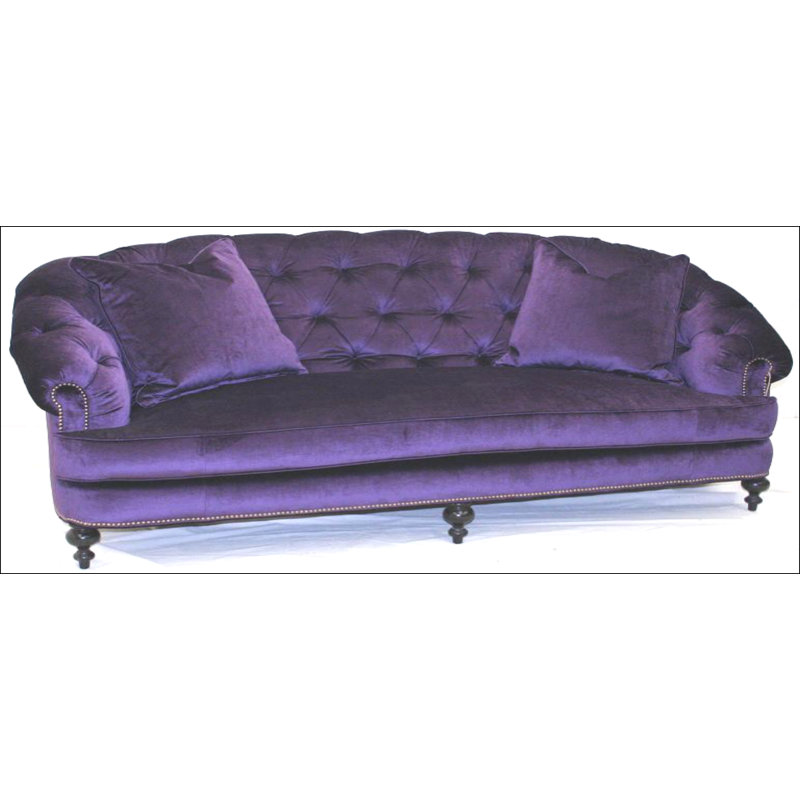 Leather Sofa, Croc Gator Brown, Brushy Bayou