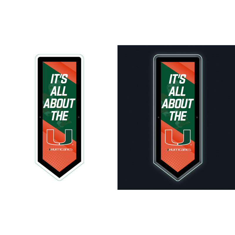 Enseigne murale NCAA Team Pennant, Université de Miami