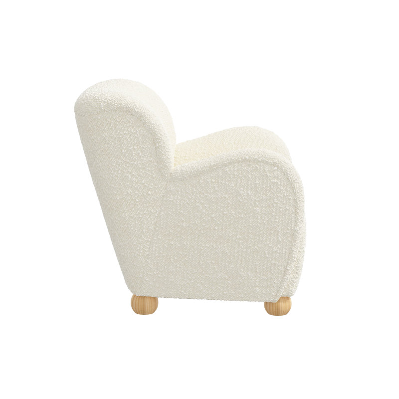 Fauteuil Portland Portland, Peluche ivoire Boucle