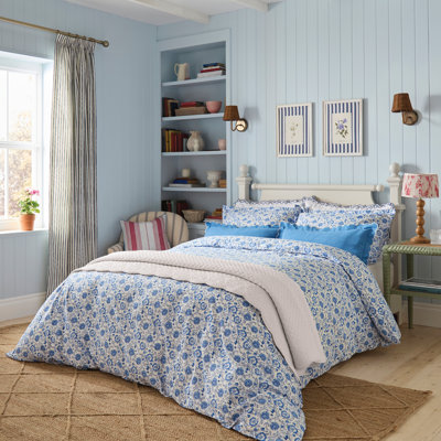 Twirl Floral Cotton Duvet Cover Set