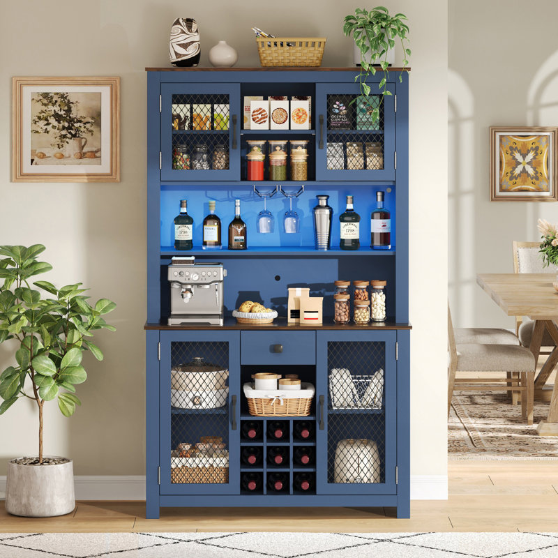 Armoire de cuisine, armoire de rangement rustique, Marine