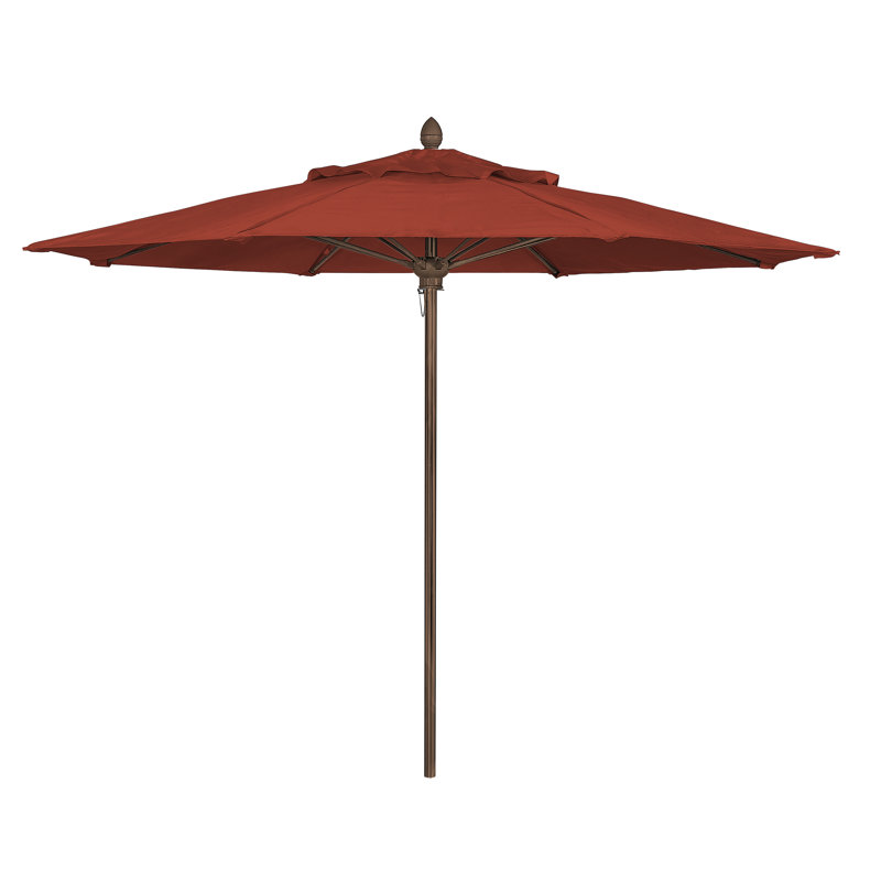 Parasol de marché 8 pi Prestige, Blanc, Sunbrella® terre cuite
