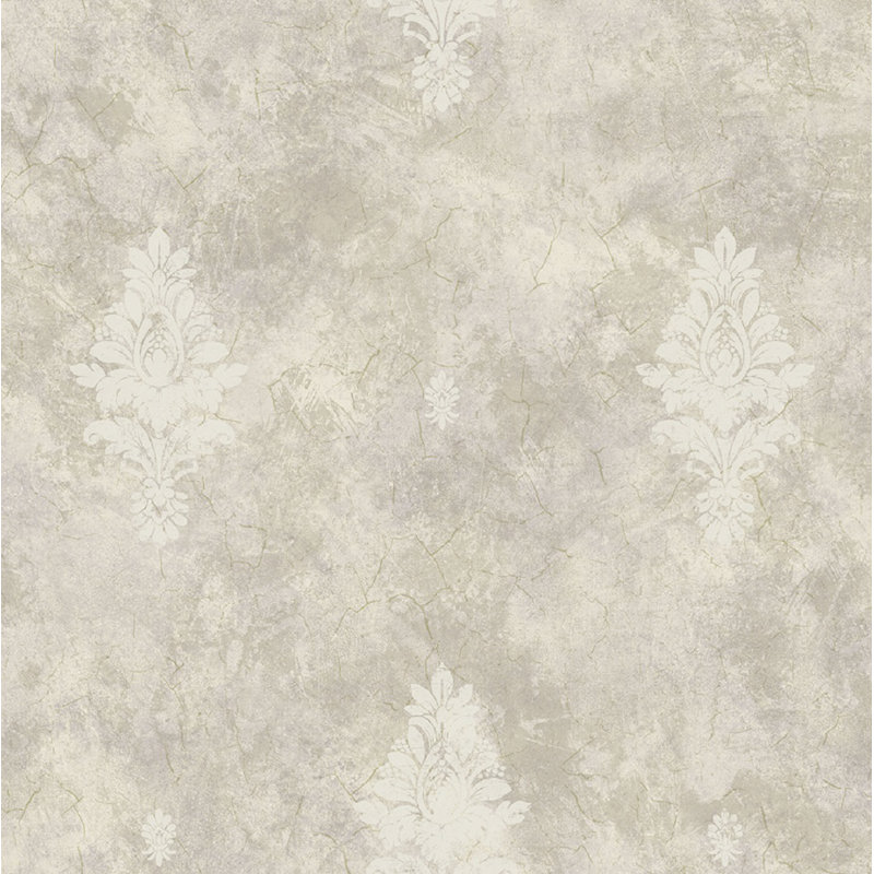 Rouleau de papier peint L 27 pi x l 27 po Freya, Gris