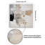 Art mural sur toile 16 x 16 avec décorations peintes à la main - Papier peint - Art mural abstrait - noir, blanc, gris, beige et crème-890200090