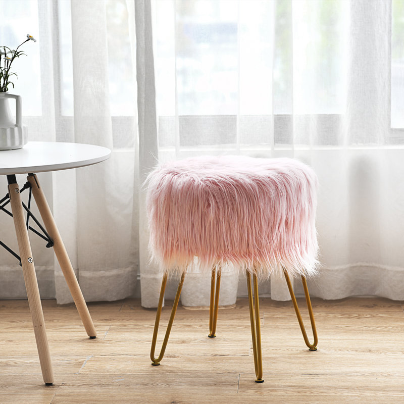Mahtotopa Iron Accent Stool, Pink