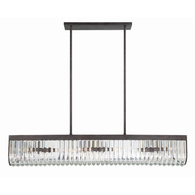 Lustre rectangulaire moderne à 6 lumières Marpet