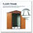 6 Ft. W X 6 Ft. D Metal Storage Shed Appealing horizontal siding  in woodgrain with coffee trim to complement