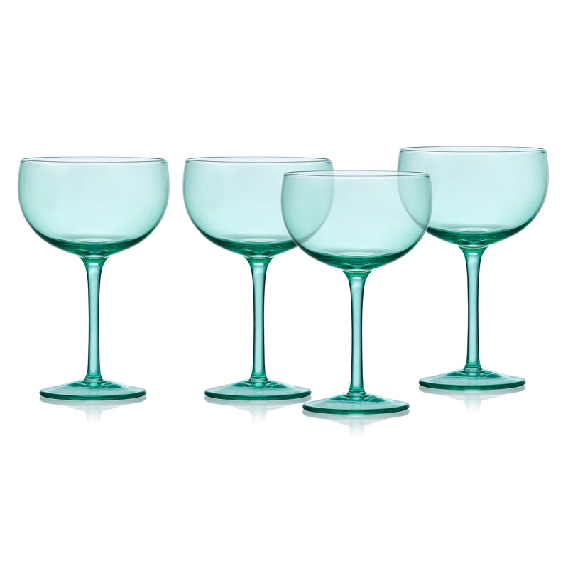 Verres Darbie Angell Vibrance, ensemble de 4, Bleu