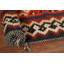 Tapis kilim en laine à tissage plat rouge 5 x 8