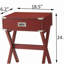 Red 1-drawer side table-174939610