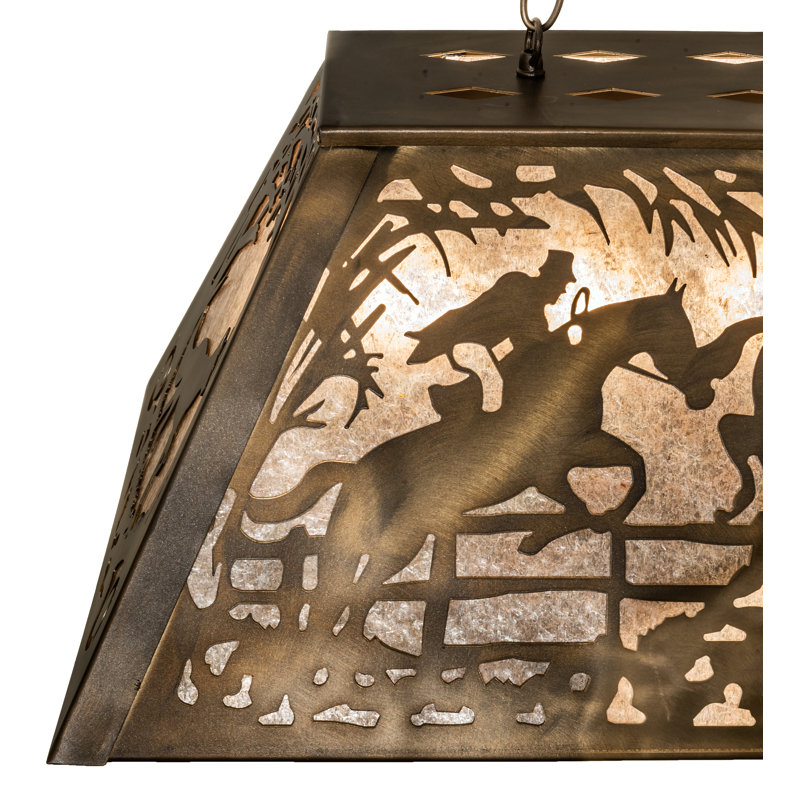 Rustic Lodge 6 - Light Pendant, 22" - 44" H x 33" W x 17" D