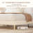  King Size French Retro Wingback Bed Frame, Teddy Fabric Upholstered, Sturdy Slat Support, No Box Spring Needed, Easy Assembly, Beige-1469637850-1469637851