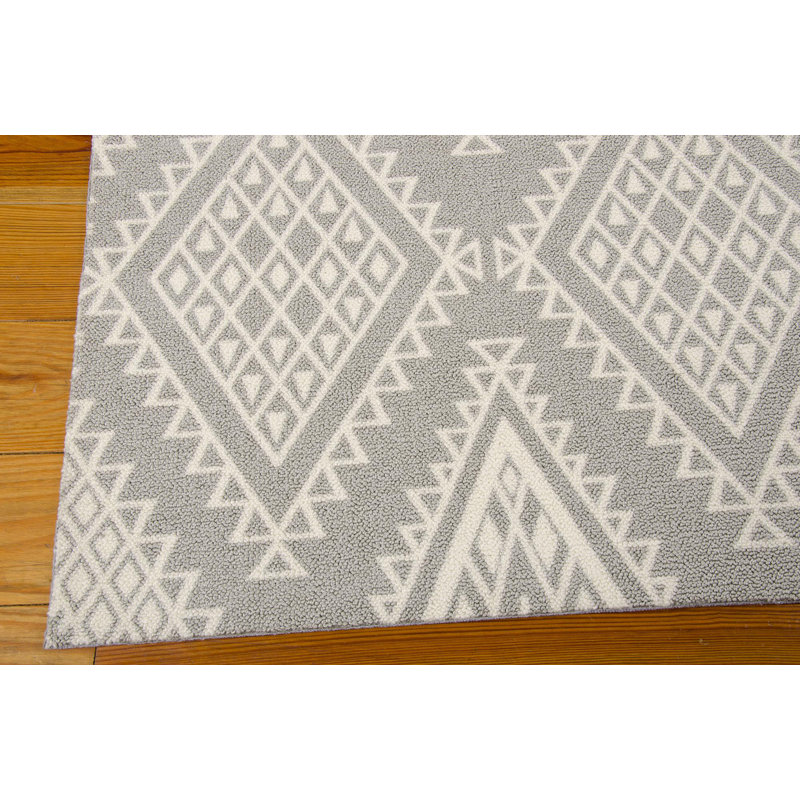Tapis gris Alieza, Tapis de couloir 2 pi 6 po x 8 pi