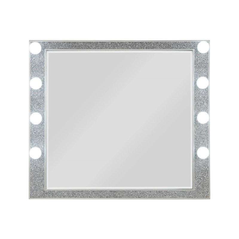 Miroir Sliverfluff avec finition champagne et lumière