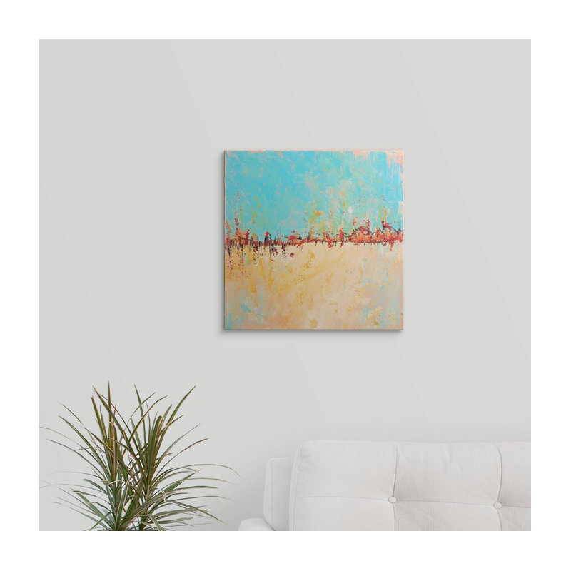 « red horizon », reproduction d’art, H 35 po x l 35 po x P 1,5 po, Toile