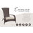 Duplex Patio Sense Coconino Wicker Conversation Set, Durable Adirondack Style Chairs Includes Khaki Cushions - Mocha