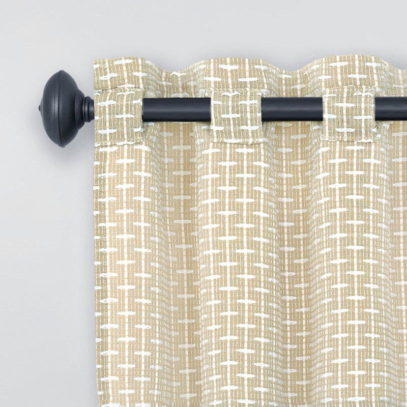 Marynell No Pattern And Not Solid Color Ruffled Window Valance, Tan