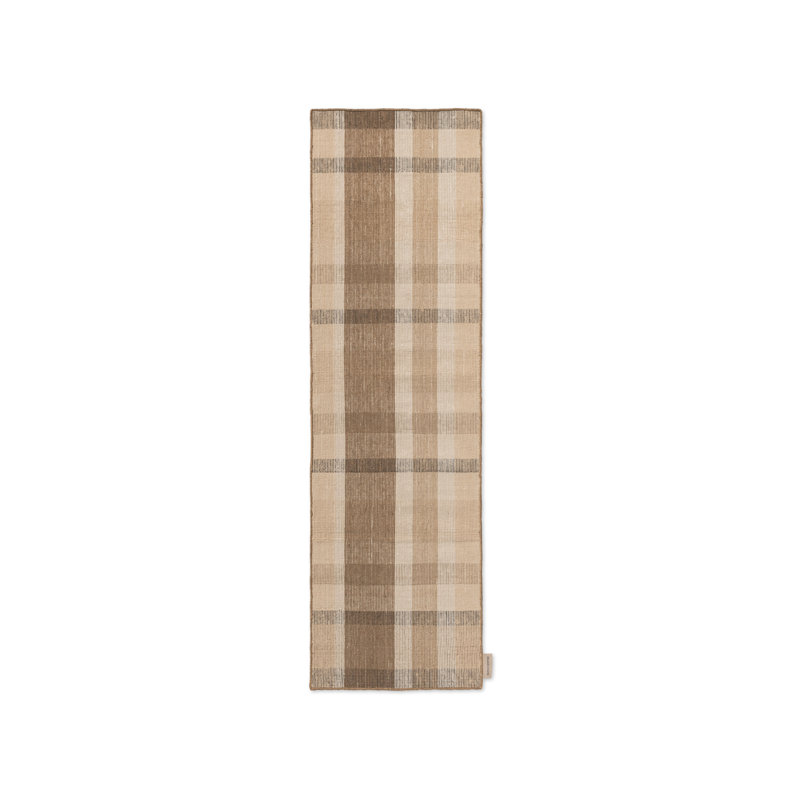 Block Stripe & Check Flatweave Striped Area Rug, Runner 2'2" x 7'7"