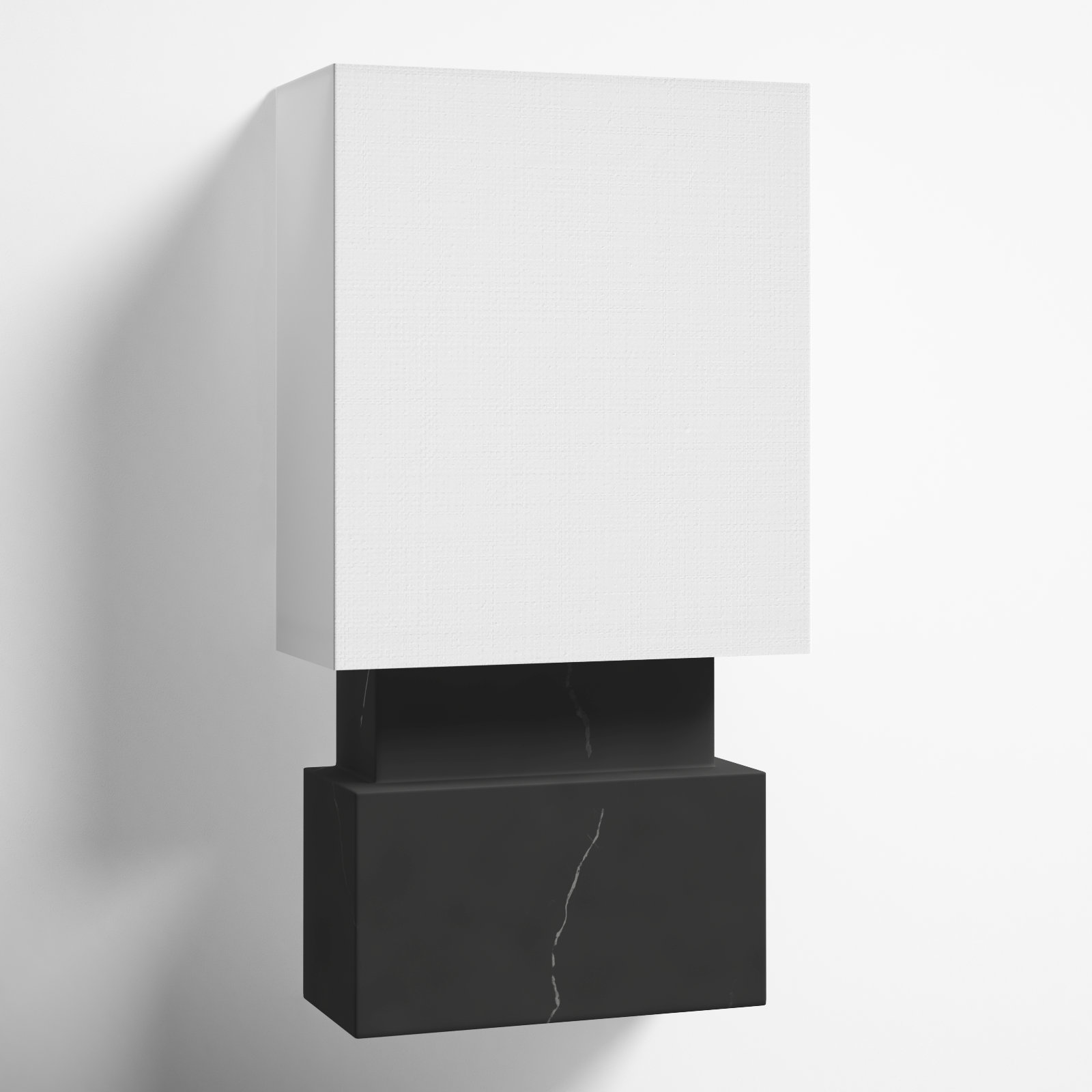 Sanzia 2 Light Dimmable Flush Mounted Sconce, Black Marble