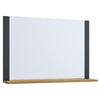 Elverda Flat Mirror with Shelves